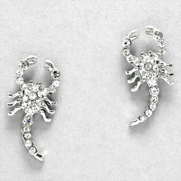 Silver Scorpion Studs - Picture 1 of 1